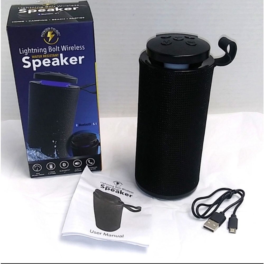 POWER TO GO BLUETOOTH 5.1 RECHARGEABLE SPEAKER